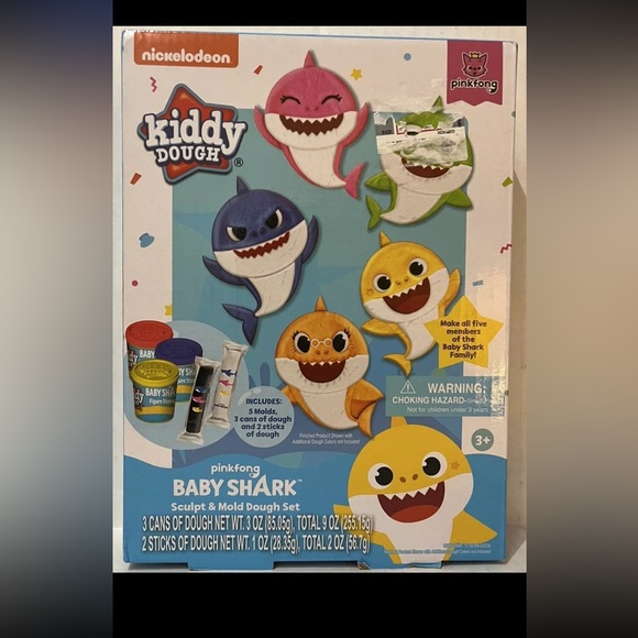 Nickelodeon Baby Shark Kiddy Dough Sculpt And Mold Dough Set - Picture 1 of 3